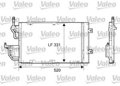 Valeo 818168 конденсатор, кондиционер на OPEL ASTRA H GTC (L08)