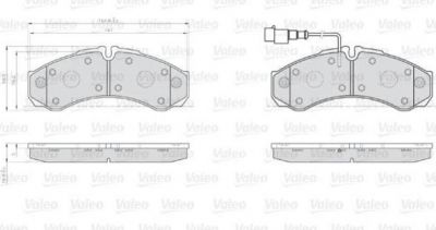 Valeo 872000 комплект тормозных колодок, дисковый тормоз на IVECO DAILY V c бортовой платформой/ходовая часть