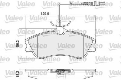 Valeo 872124 комплект тормозных колодок, дисковый тормоз на PEUGEOT PARTNER фургон (5)