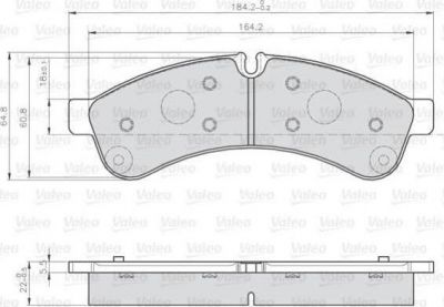 Valeo 872231 комплект тормозных колодок, дисковый тормоз на IVECO DAILY V c бортовой платформой/ходовая часть