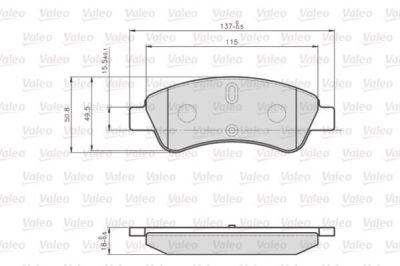 Valeo 872599 комплект тормозных колодок, дисковый тормоз на PEUGEOT PARTNER фургон (5)
