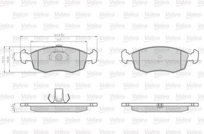 Valeo 872907 комплект тормозных колодок, дисковый тормоз на FIAT DOBLO фургон/универсал (263)