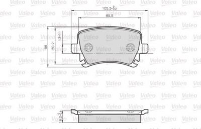 VALEO VL872914_колодки дисковые задн.! Audi A3 диск 16 03>, VW Touran диск 15 03> (872914)