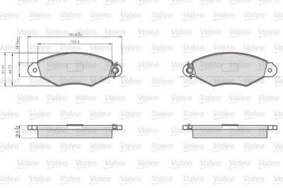 Valeo 872981 комплект тормозных колодок, дисковый тормоз на NISSAN KUBISTAR фургон (X80)