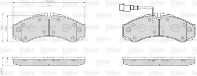 Valeo 873121 комплект тормозных колодок, дисковый тормоз на RENAULT TRUCKS MASCOTT c бортовой платформой/ходовая часть