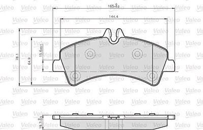 Valeo 873190 комплект тормозных колодок, дисковый тормоз на MERCEDES-BENZ SPRINTER 5-t c бортовой платформой/ходовая часть (906)