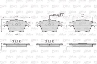 Valeo 873746 комплект тормозных колодок, дисковый тормоз на VW TRANSPORTER VI c бортовой платформой/ходовая часть (SFD, SFE