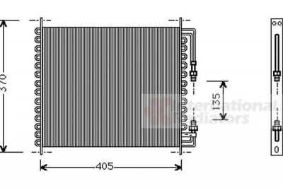 Van Wezel 01005064 конденсатор, кондиционер на ALFA ROMEO 164 (164)