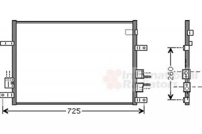 Van Wezel 01005097 конденсатор, кондиционер на ALFA ROMEO 159 (939)