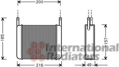 Van Wezel 01006033 теплообменник, отопление салона на ALFA ROMEO 33 (905)