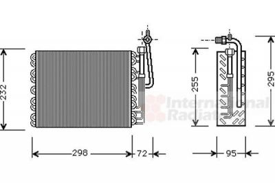 Van Wezel 0100V008 испаритель, кондиционер на ALFA ROMEO 164 (164)