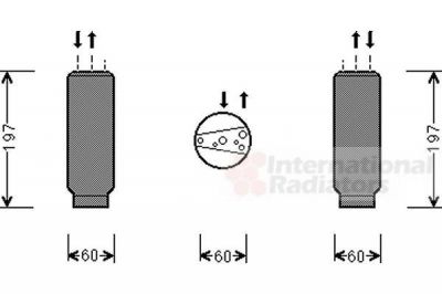 Van Wezel 0200D146 осушитель, кондиционер на ROVER 600 (RH)