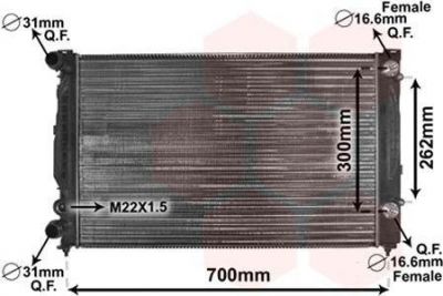 Van Wezel 03002122 радиатор, охлаждение двигателя на VW PASSAT Variant (3B6)