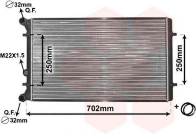 Van Wezel 03002155 радиатор, охлаждение двигателя на VW GOLF IV (1J1)