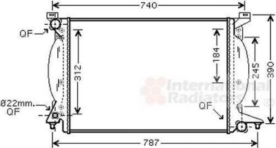 Van Wezel 03002243 радиатор, охлаждение двигателя на AUDI A4 кабрио (8H7, B6, 8HE, B7)