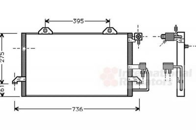 Van Wezel 03005121 конденсатор, кондиционер на AUDI 80 Avant (8C, B4)