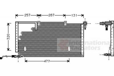 Van Wezel 03005138 конденсатор, кондиционер на AUDI 100 Avant (44, 44Q, C3)