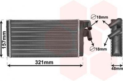 Van Wezel 03006052 теплообменник, отопление салона на AUDI 100 (4A, C4)