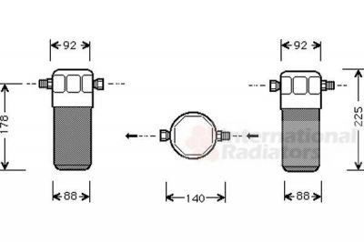 Van Wezel 0300D154 осушитель, кондиционер на AUDI A6 Avant (4B5, C5)