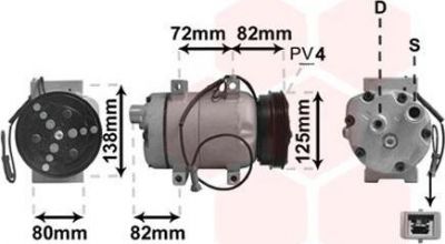 Van Wezel 0300K178 компрессор, кондиционер на AUDI A6 Avant (4B5, C5)