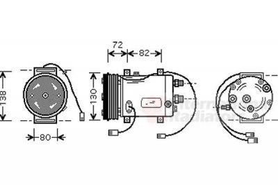 Van Wezel 0300K179 компрессор, кондиционер на AUDI 80 Avant (8C, B4)