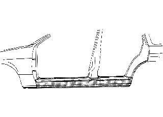 Van Wezel 0308103 накладка порога на AUDI 80 (81, 85, B2)