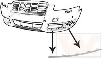 Van Wezel 0340581 облицовка / защитная накладка, буфер на AUDI A6 (4F2, C6)