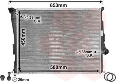 Van Wezel 06002278 радиатор, охлаждение двигателя на Z4 (E85)