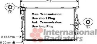 Van Wezel 06002292 радиатор, охлаждение двигателя на 1 (E87)