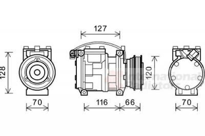 Van Wezel 0600K232 компрессор, кондиционер на 3 (E36)