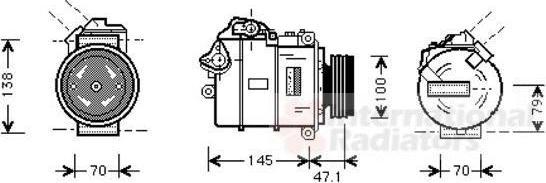 Van Wezel 0600K306 компрессор, кондиционер на 5 (E60)