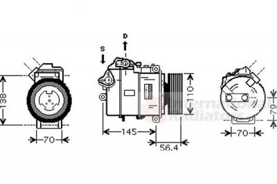 Van Wezel 0600K330 компрессор, кондиционер на 3 Touring (E91)