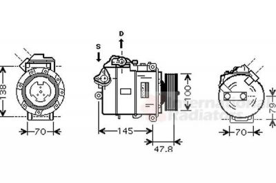 Van Wezel 0600K331 компрессор, кондиционер на 5 (E60)