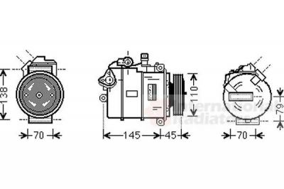 Van Wezel 0600K383 компрессор, кондиционер на 5 (E60)