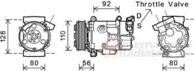 Van Wezel 0600K416 компрессор, кондиционер на MINI MINI Roadster (R59)