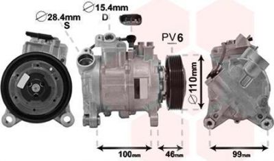 Van Wezel 0600K489 компрессор, кондиционер на X3 (F25)