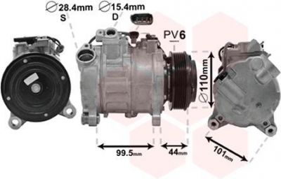 Van Wezel 0600K493 компрессор, кондиционер на 5 (F10, F18)