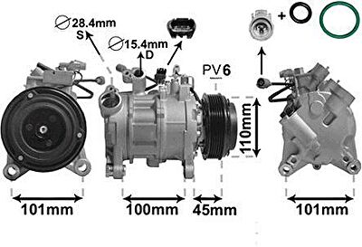 Van Wezel 0600K499 компрессор, кондиционер на 5 (F10, F18)