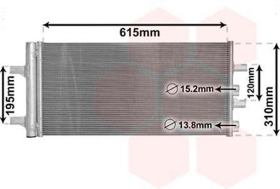 Van Wezel 06015701 конденсатор, кондиционер на MINI MINI (F56)