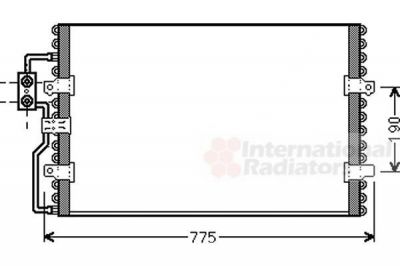 Van Wezel 09005093 конденсатор, кондиционер на FIAT ULYSSE (220)