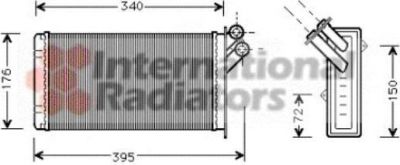 Van Wezel 09006129 теплообменник, отопление салона на PEUGEOT EXPERT фургон (222)