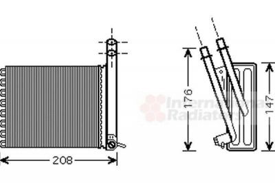 Van Wezel 09006243 теплообменник, отопление салона на FIAT ULYSSE (179AX)