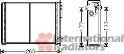 Van Wezel 09006260 теплообменник, отопление салона на PEUGEOT BOXER автобус (230P)