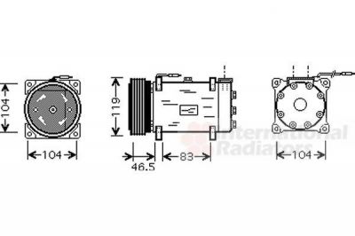 Van Wezel 0900K160 компрессор, кондиционер на PEUGEOT 306 (7B, N3, N5)