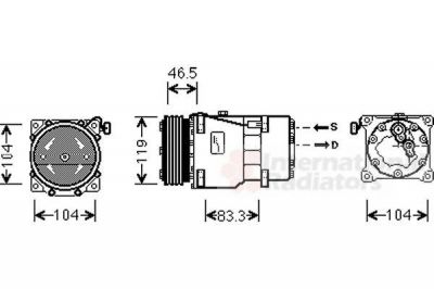 Van Wezel 0900K201 компрессор, кондиционер на PEUGEOT 307 SW (3H)