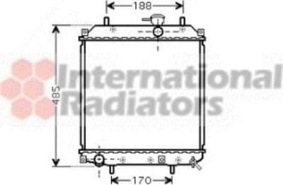 Van Wezel 11002057 радиатор, охлаждение двигателя на DAIHATSU CUORE VI (L251, L250_, L260_)