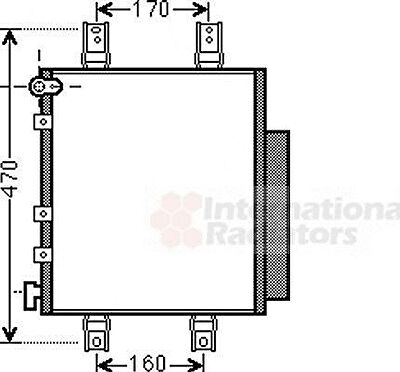 Van Wezel 11005063 конденсатор, кондиционер на DAIHATSU CUORE VI (L251, L250_, L260_)