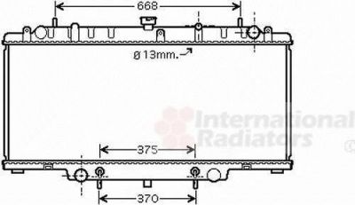 Van Wezel 13002264 радиатор, охлаждение двигателя на NISSAN PATROL GR V Wagon (Y61)