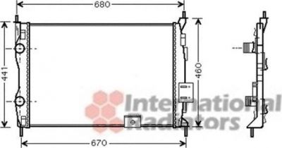 Van Wezel 13002278 радиатор, охлаждение двигателя на NISSAN QASHQAI / QASHQAI +2 (J10, JJ10)