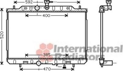 Van Wezel 13002292 радиатор, охлаждение двигателя на NISSAN X-TRAIL (T31)